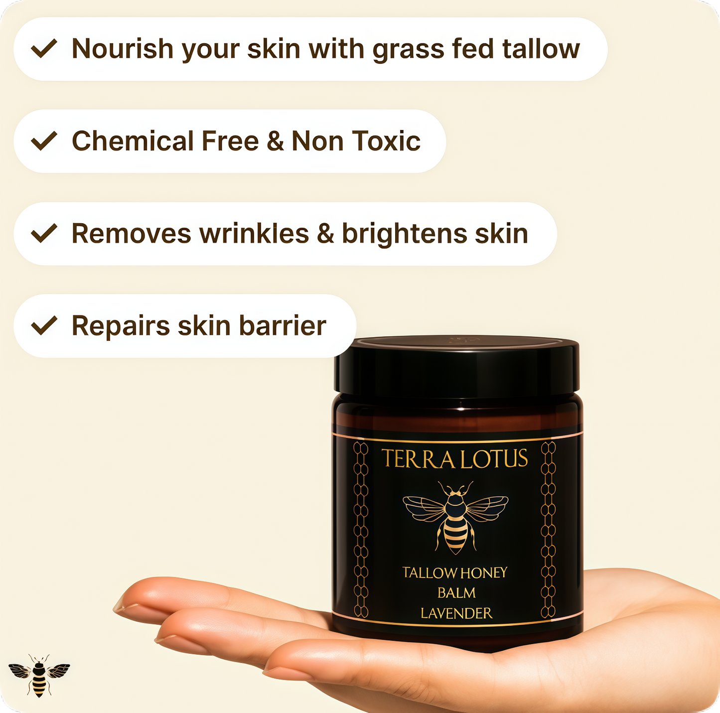 All Natural,Grass-Fed Beef Tallow For Smooth & Deeply Hydrated Skin (Citrus 4oz)